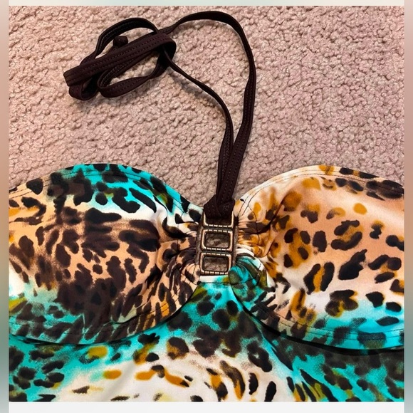 COCO CABANA leopard halter top & brown bikini - Picture 3 of 4